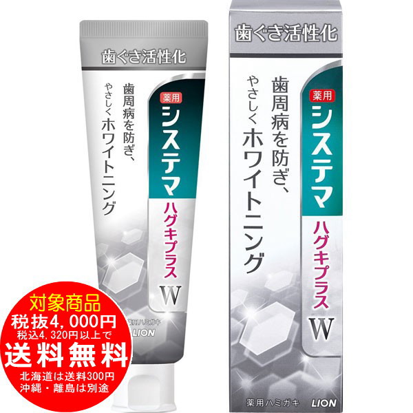 LION システマ ハグキプラスW ハミガキ 95g
