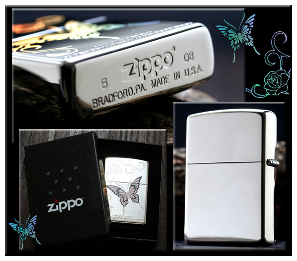 zippo オイルライター レンボーバタフライ RB1-NM