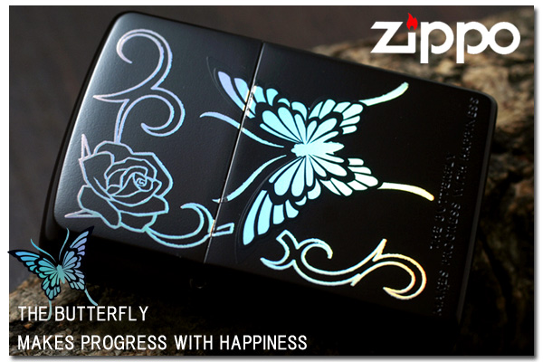 zippo オイルライター レインボーバタフライ RB2-BM